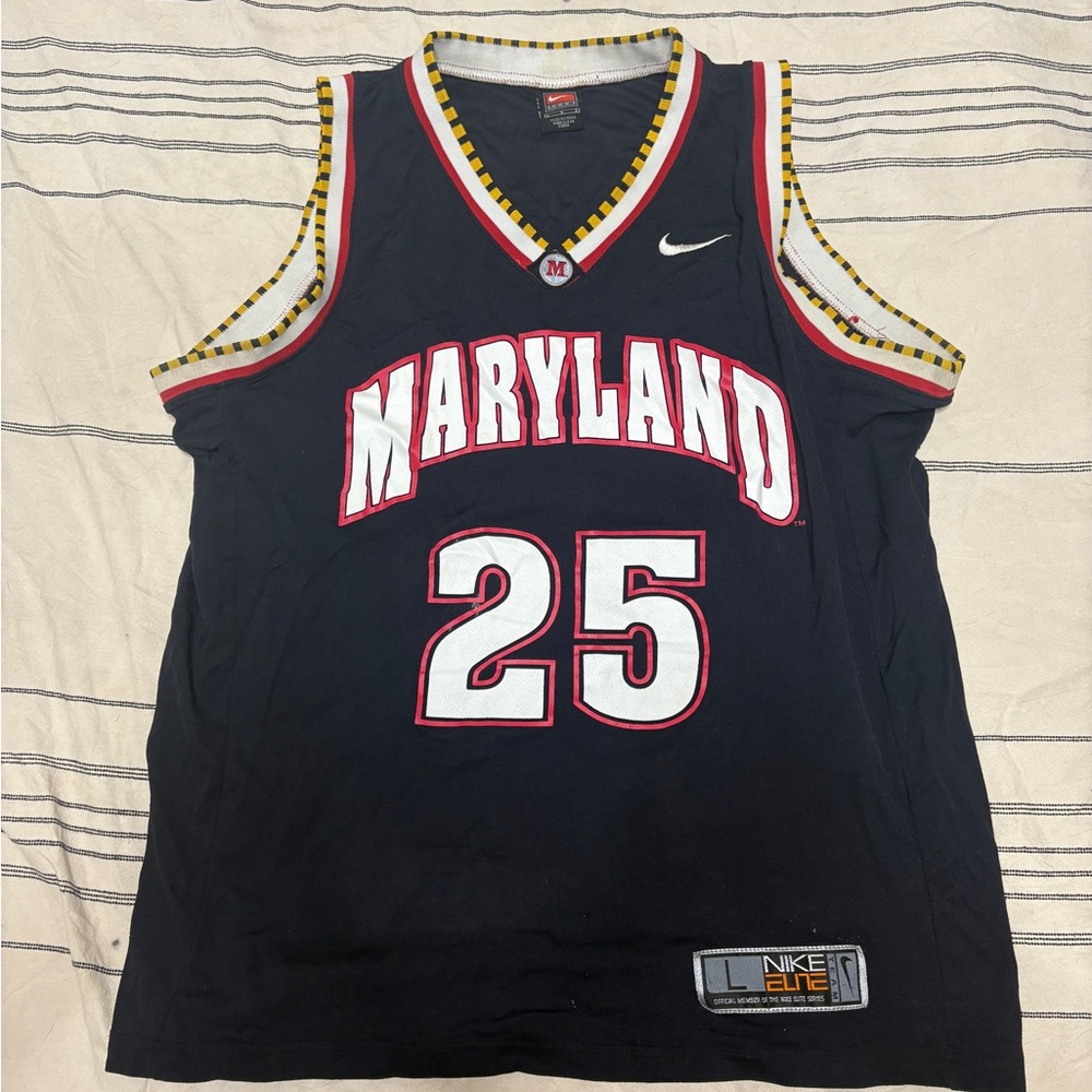 Nike Black and Red Basketball Jersey